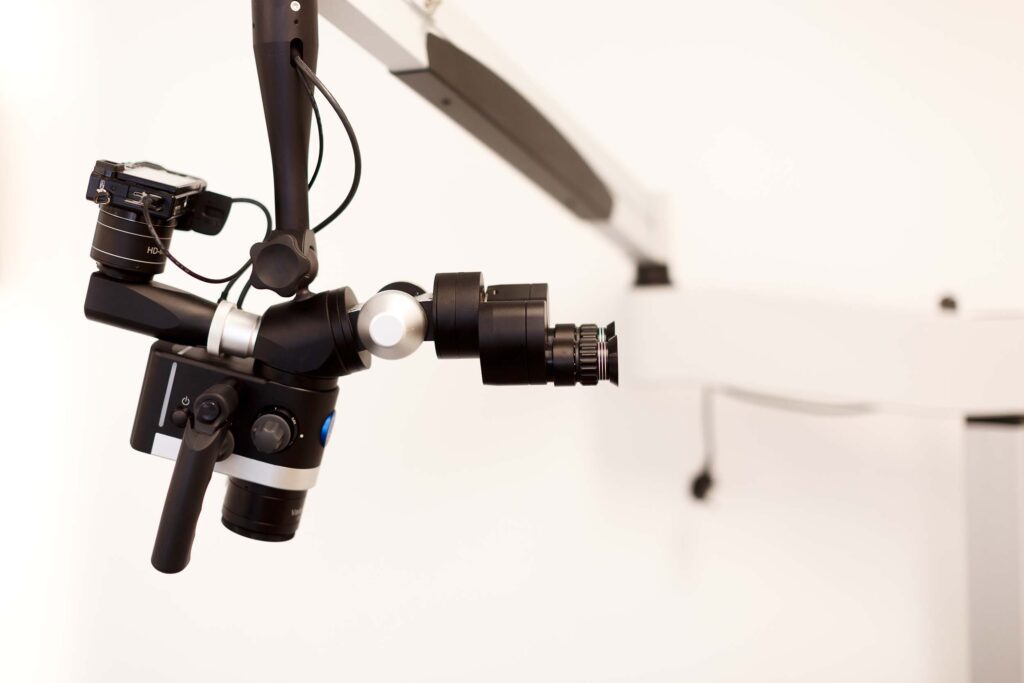 Photo graph of dental microscope at Skipton Road Dental, Colne